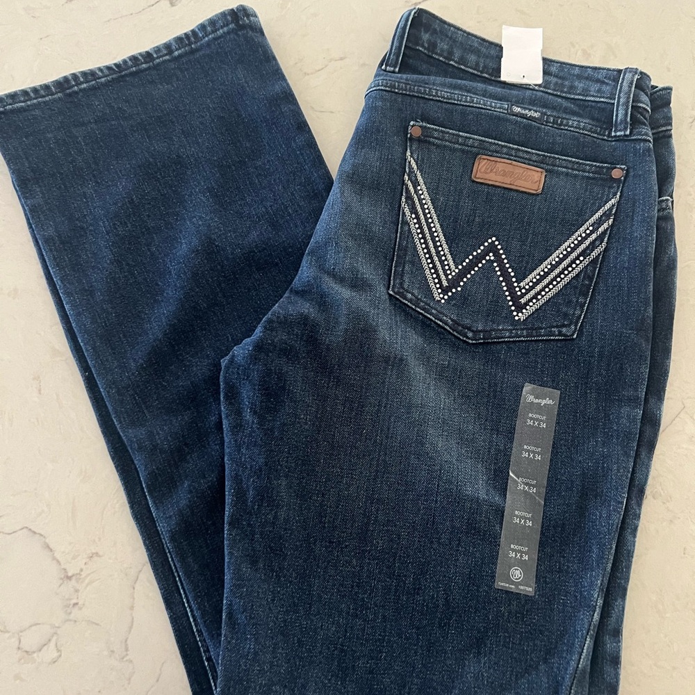 Wrangler Women's Dark Blue Bootcut Jeans